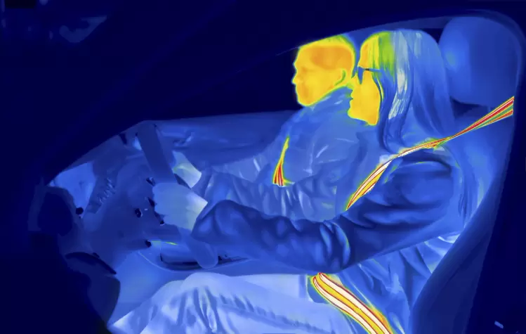Sicherheitsgurt und Airbag im Auto
