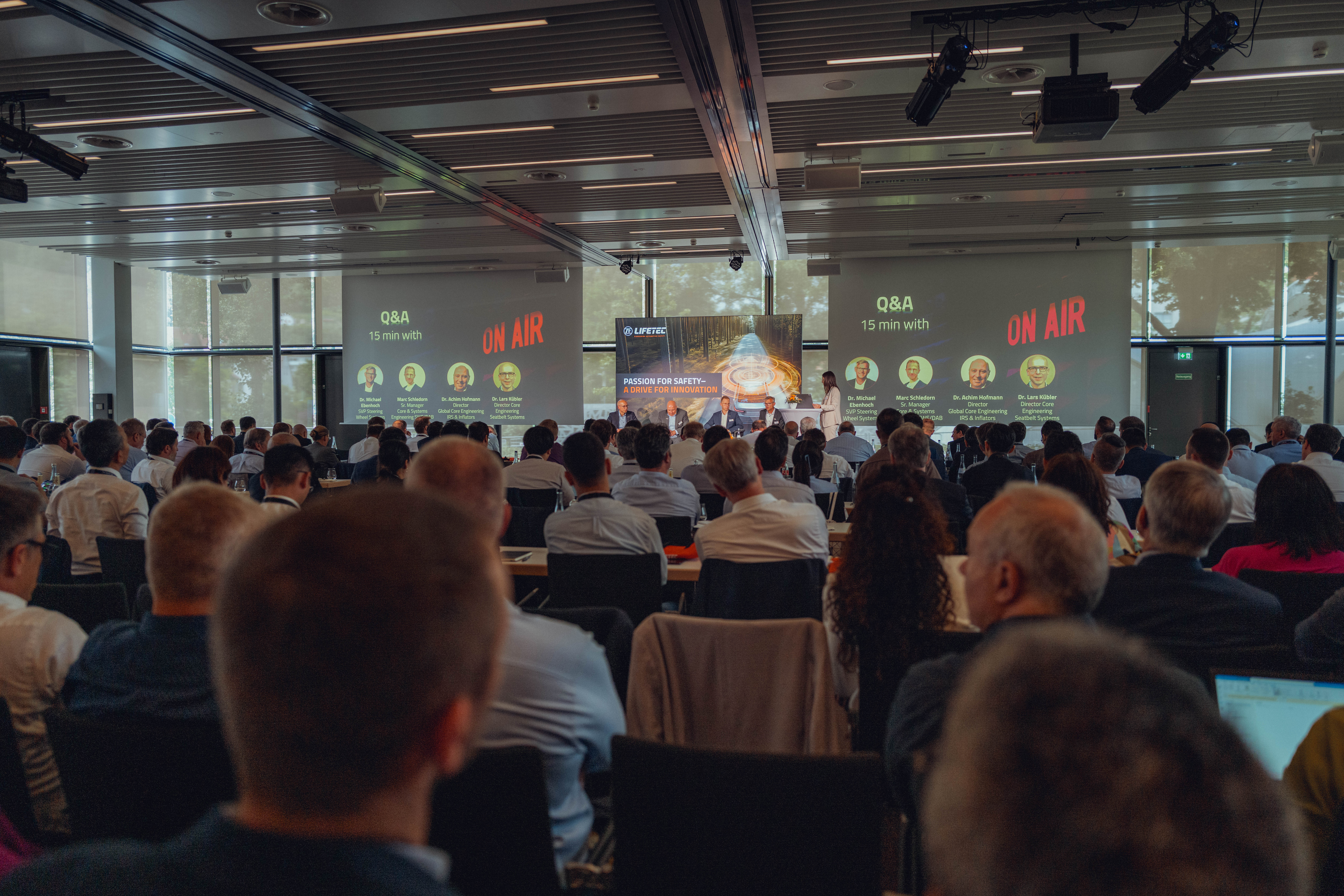 Präsentation bei ZF Lifetec mit Publikum und Q&A-Session