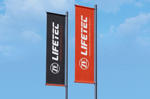 ZF LIFETEC Banner mit Firmenlogo und Slogan